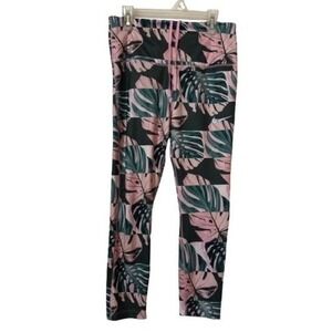 Nike Dri Fit Women's‎  Medium Workout Pants Pink Green Botanical Print